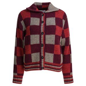 Filson Checkered Wool Cardigan tag size S Women